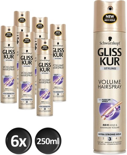 Gliss Kur Styling Hairspray Hold Plus Extra Volume Voordeelverpakking