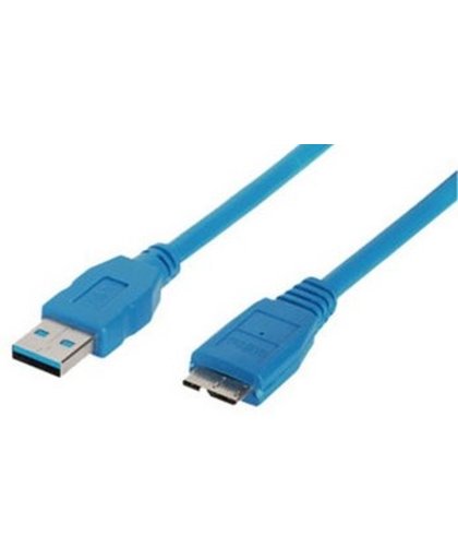 shiverpeaks BS77191 1m USB A Micro-USB B Mannelijk Mannelijk Blauw USB-kabel