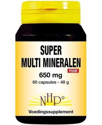 NHP Super multi mineralen 650 mg puur Capsules