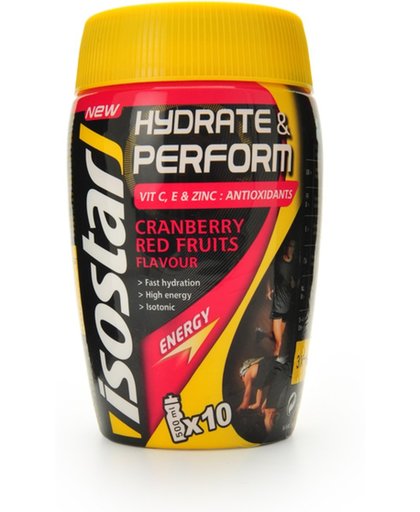 Isostar Poeder Hydrate and Perform Sportdrank Cranberry Red Fruits