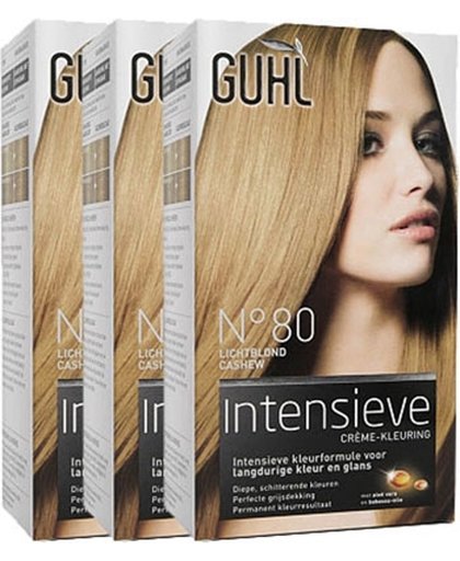 Guhl Haarverf Intensieve Creme-kleuring 80 Licht Blond Voordeelverpakking