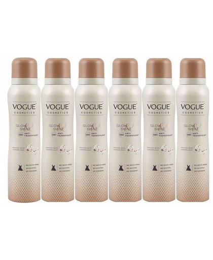Vogue Glow And Shine Deodorant Spray Anti-transpirant Voordeelverpakking