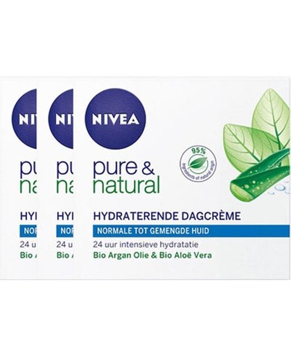 Nivea Visage Dagcreme Pure And Natural N/m Voordeelverpakking