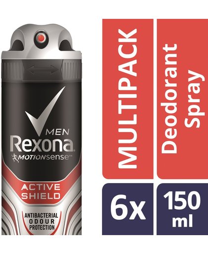 Rexona Deodorant Spray Men Active Shield Voordeelverpakking