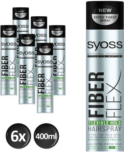 Syoss Fiber Flex Hairspray Flexibele Hold 4 Extra Strong Voordeelverpakking