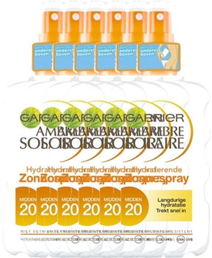 Garnier Ambre Solaire Zonnebrand Melk Spray Factorspf20 Voordeelverpakking