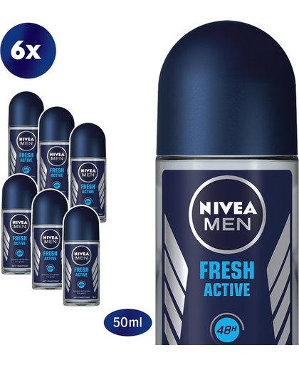 Nivea Men Deodorant Deoroller Fresh Active Voordeelverpakking