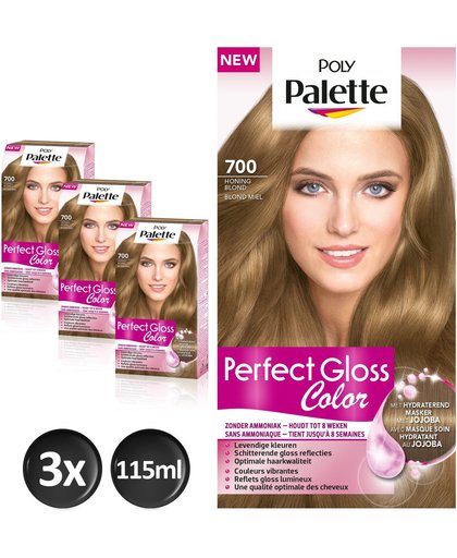 Schwarzkopf Poly Palette Perfect Gloss Color 700 Honing Blond Voordeelverpakking