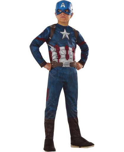 Klassiek Captain America™ Civil War kostuum voor jongens - Verkleedkleding - Maat 110/122
