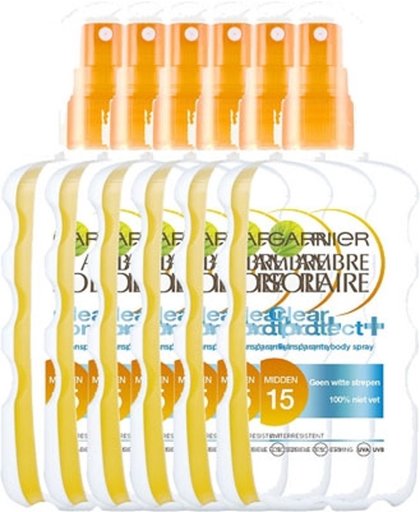 Garnier Ambre Solaire Zonnebrand Clear Spray Factorspf15 Voordeelverpakking