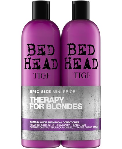 Tigi Bed Head Dumb Blonde Tween Duo Shampoo 750ml Conditioner 750ml