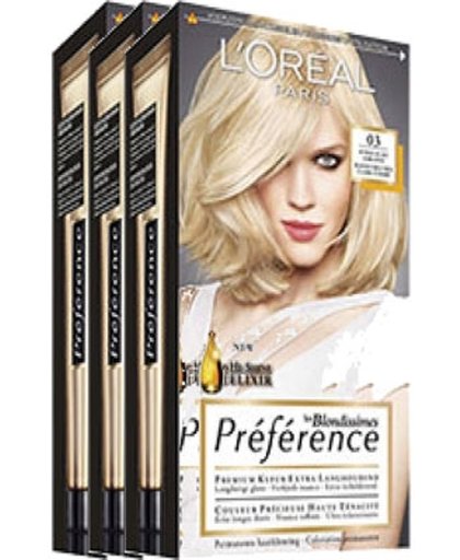 Loreal Paris Preference Blondissimes 03 Ash Blonde Voordeelverpakking