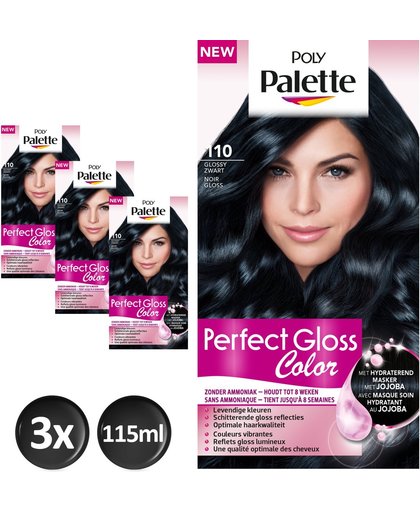 Schwarzkopf Poly Palette Perfect Gloss Color 110 Glossy Zwart Voordeelverpakking