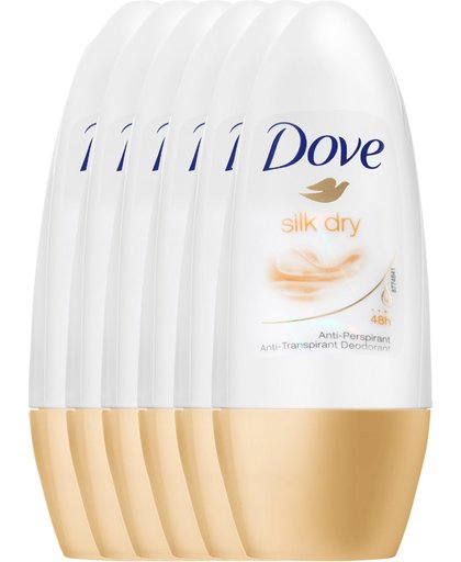 Dove Deodorant Deoroller Silk Dry Voordeelverpakking