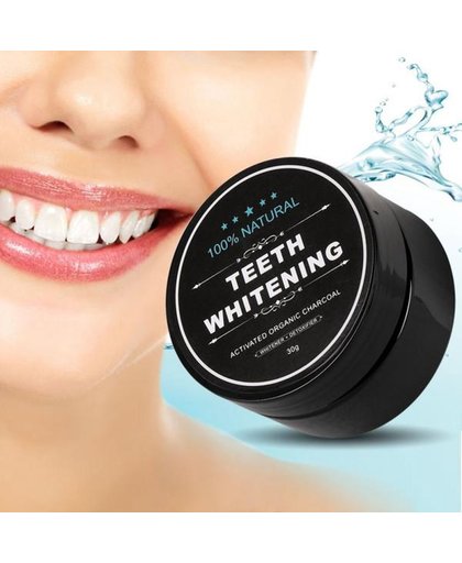 Teeth whitening Activated Organic Charcoal - Tandenblekende poeder met GRATIS Bamboo tandenborstel