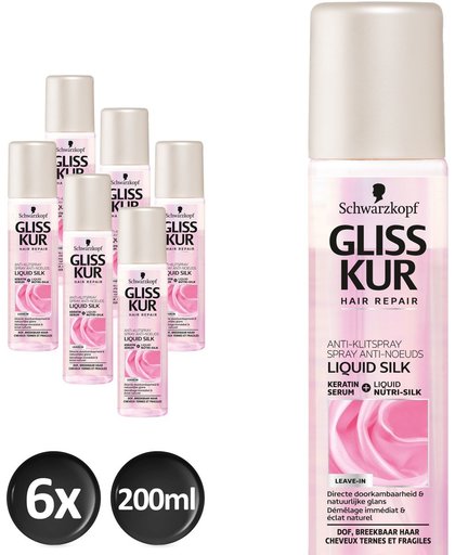 Gliss Kur Anti-Klit Spray Liquid Silk Gloss Voordeelverpakking