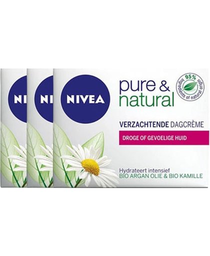 Nivea Visage Dagcreme Pure And Natural D/s Voordeelverpakking