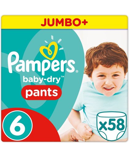 Pampers Broekjes Baby Dry Pants Maat-6 Extra Large 15kg Jumbo Pluspack Luiers