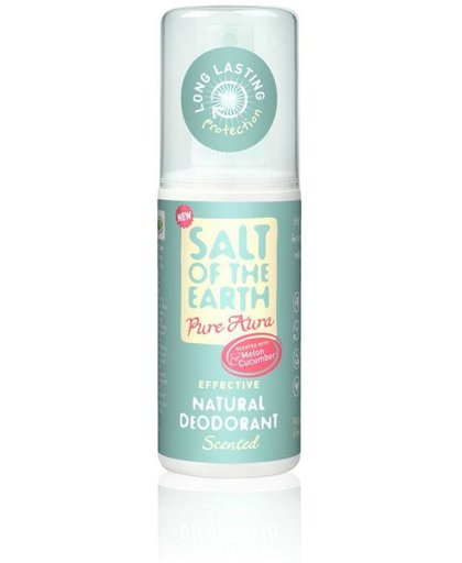 Salt Of The Earth Deodorant Deospray Pure Aura Melon And Cucumber