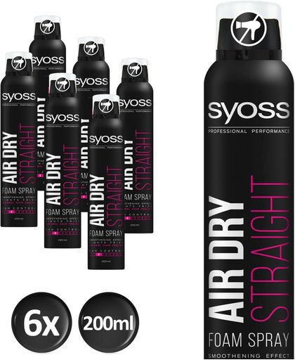 Syoss Air Dry Foam Spray Straight Voordeelverpakking