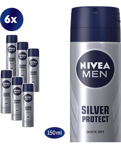 Nivea Men Deodorant Deospray Silver Protect Dynamic Power Voordeelverpakking