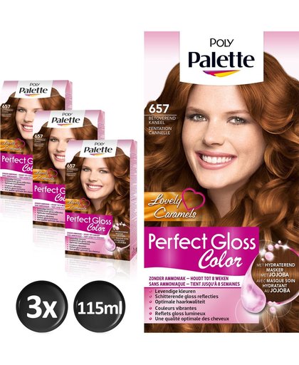 Schwarzkopf Poly Palette Perfect Gloss Color 657 Kaneel Voordeelverpakking