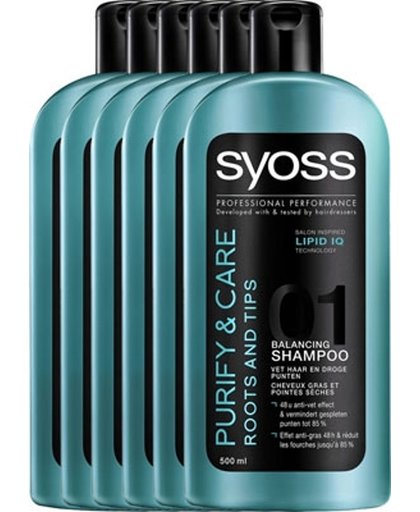 Syoss Shampoo Purify And Care Voordeelverpakking