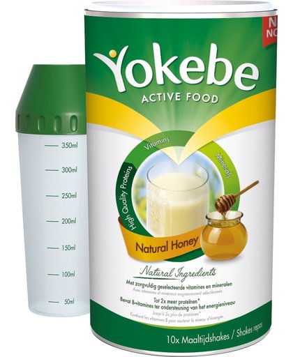 Yokebe Natural Honey Classic Maaltijdshake Met Shakebeker