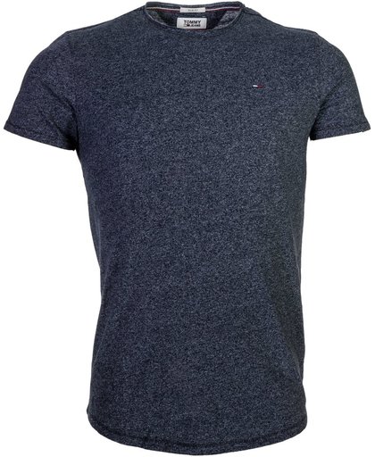 Tommy Jeans Basic Knit T-shirt blauw flecked