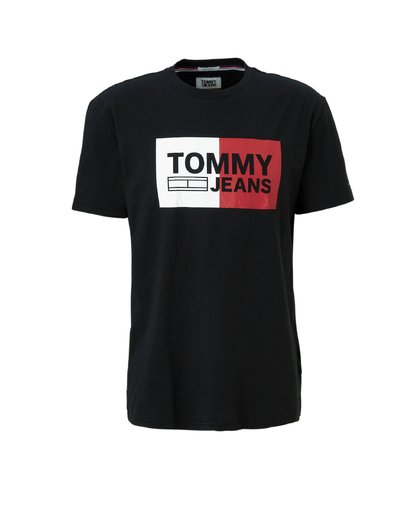 Tommy Jeans Essential Split Box T-shirt Heren zwart