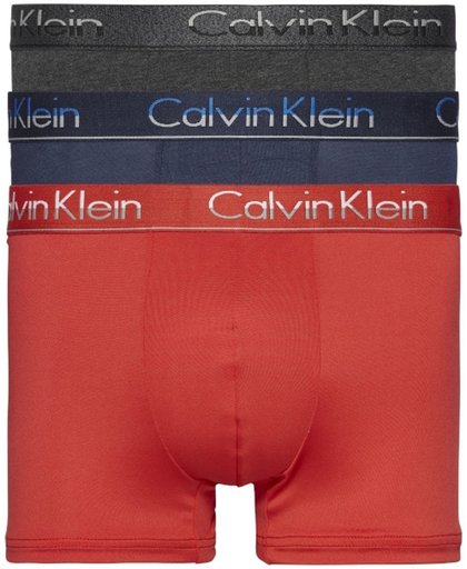 Calvin Klein Underwear 3 Pk boxershorts Heren rood grijs blauw