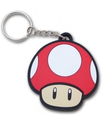 Nintendo Rubber Keychain Super Mushroom (red)