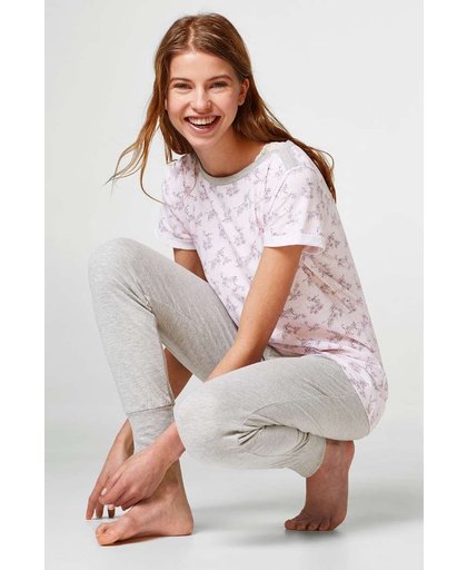 Esprit Jersey pyjama van een zachte katoenmix Light Pink for Women Maat 40