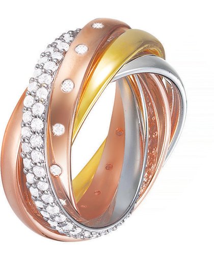 Esprit Driekleurige ring met zirkonia for Women Maat 18