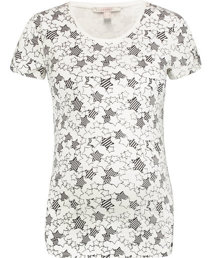 Esprit Shirt met stretch en cut-outs Off White for Women Maat XL
