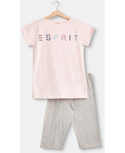Esprit Pyjama met logoprint, 100% katoen Light Pink for Girls Maat 140/146