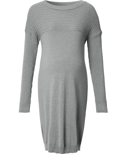 Esprit Fijngebreide jurk met geribde details Light Grey Melange for Women Maat S