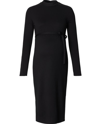Esprit Midi-jurk met staande kraag, dichte jersey Black for Women Maat S