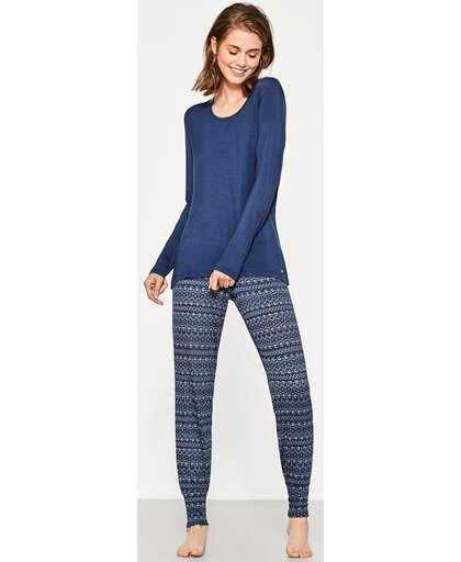 Esprit Zijdeachtige jacquard pyjama van jersey Ink for Women Maat 44
