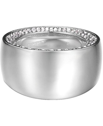 Esprit Gepolijste metalen ring met zirkonen for Women Maat 17