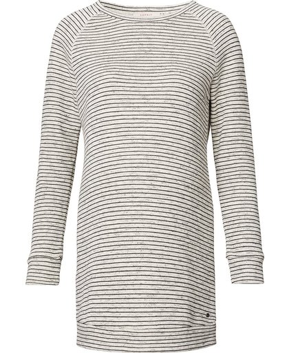 Esprit Lang, gemêleerd sweatshirt met strepen Dark Grey Melange for Women Maat XS