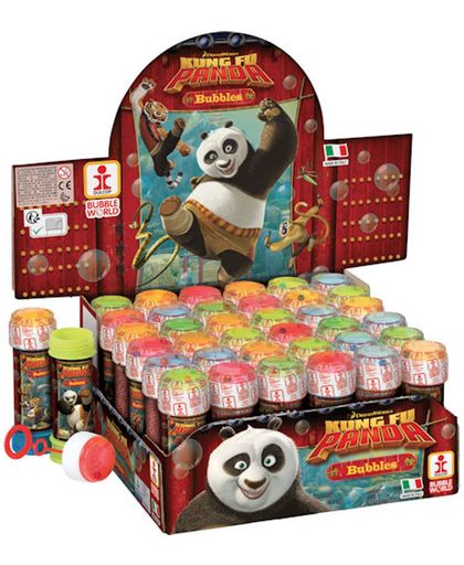 36 STUKS |Kung Fu Panda Bellenblaas, 60ml in Display (Traktatie / Uitdeelcadeautjes)