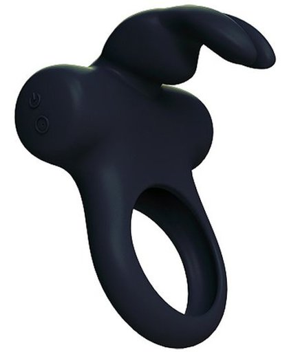OhhhBunny - Frisky Bunny Vibrating Ring Zwart