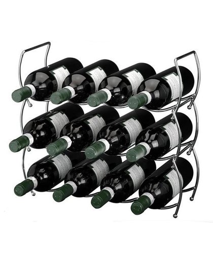excellent houseware Ceruzo Stapelbaar wijnrek voor 12 flessen (3 delig)