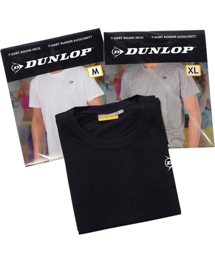Dunlop 4-Pack T-shirt met ronde-hals, maat M
