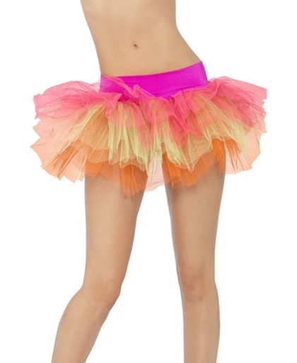 smiffy s Tutu Underskirt Multi-Coloured Neon Layered