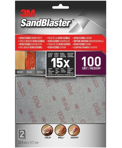 3M SandBlaster Ultraflex schuurpapier k100 2 stuks