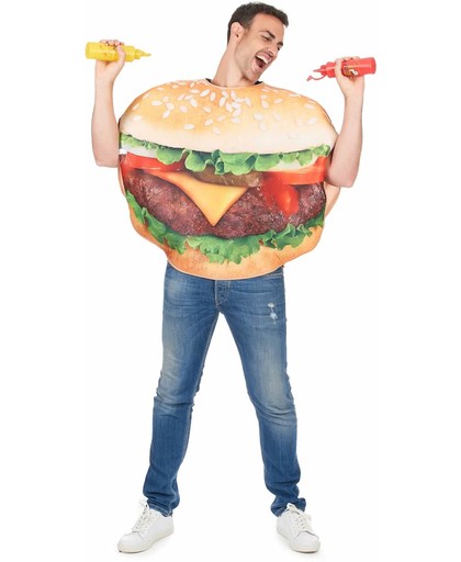 Hamburger kostuum voor volwassenen - Verkleedkleding - Maat One size