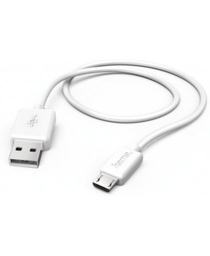 Hama Oplaad-/gegevenskabel Micro-USB 1,4 M Wit