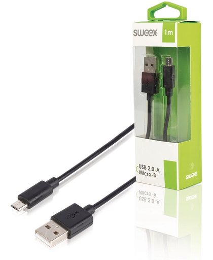 Sweex SWMB60501B10 Usb 2.0 Kabel A Male - Micro-b Male 1 M Zwart